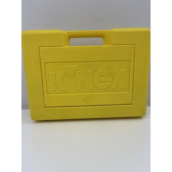 Vintage K'NEX Yellow Box Hard Carrying Case Lot w/Misc Individual Pieces, Wheels - Picture 6 of 8
